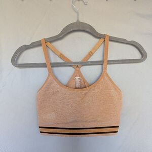 Skechers Seamless Striped Bralette Tan Heather Size M